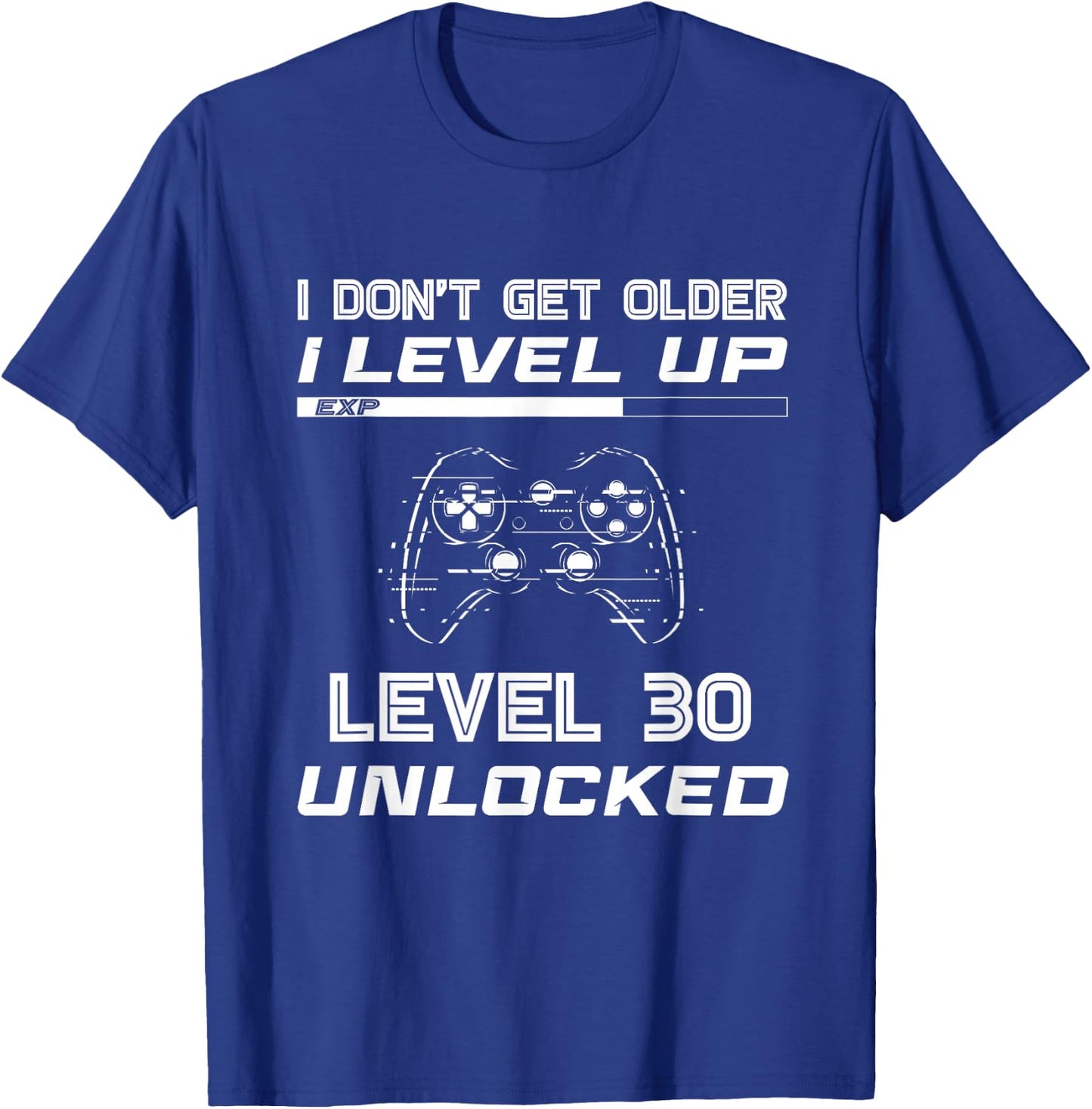 Level 30 Unlocked Gamer 30th Birthday Decorations Party 1992 T-Shirt - T-Shirt | Royal