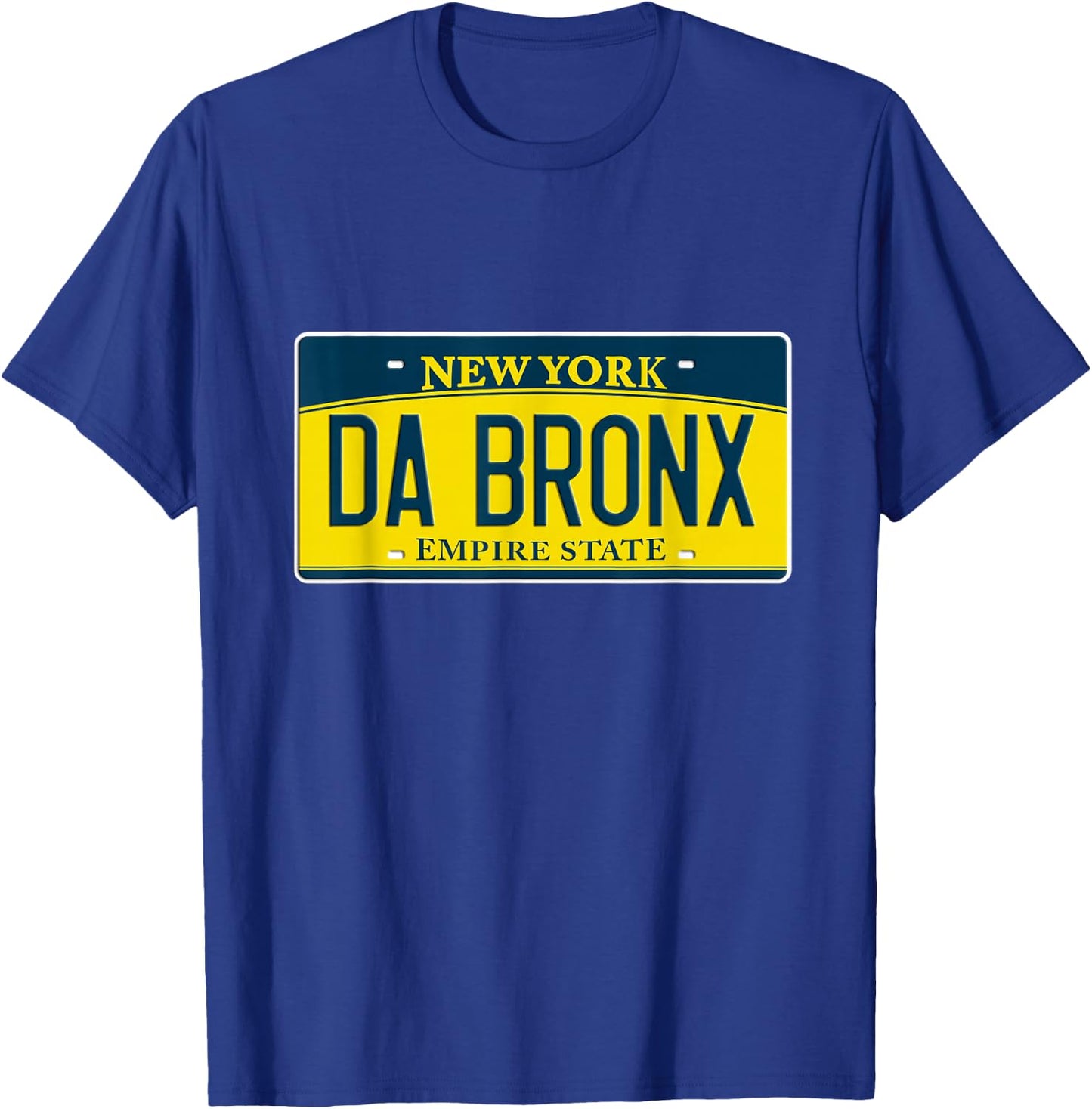 Funny Da Bronx New York NY Neighborhood License Plate T-Shirt - T-Shirt | Royal