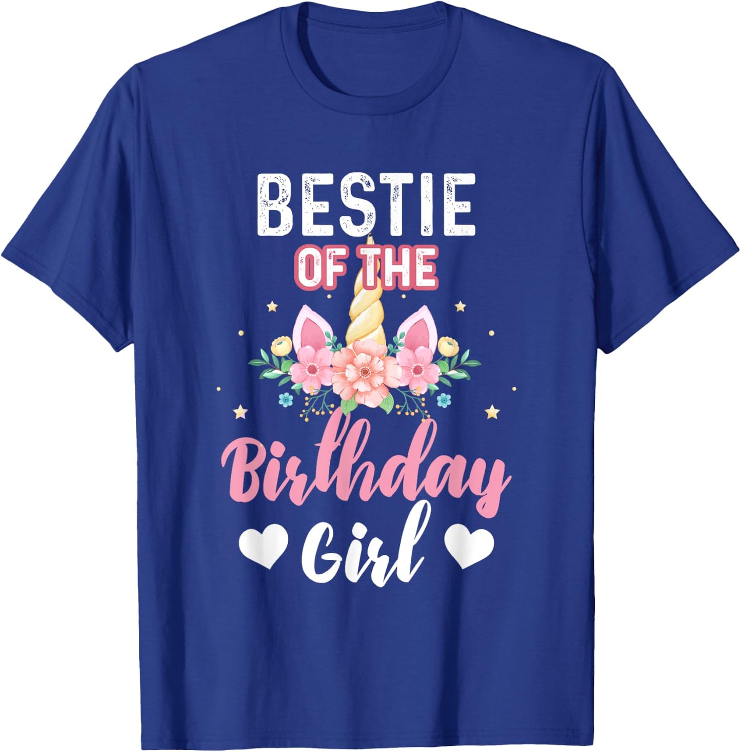 Bestie of the Birthday Girl Unicorn Family Matching Birthday T-Shirt - T-Shirt | Royal