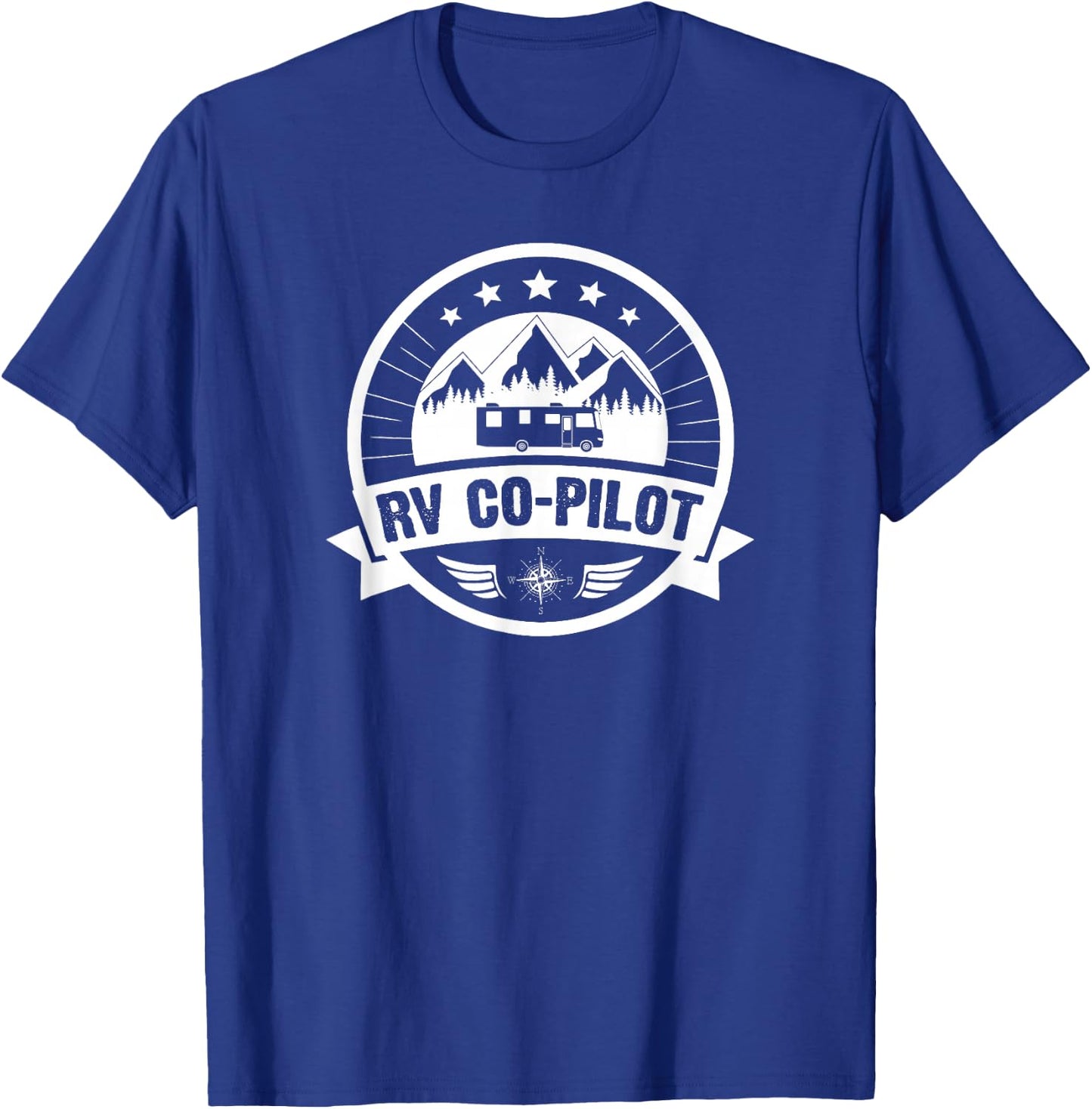 RV Co-Pilot Funny Motorhome RV Travel T-Shirt - T-Shirt | Royal
