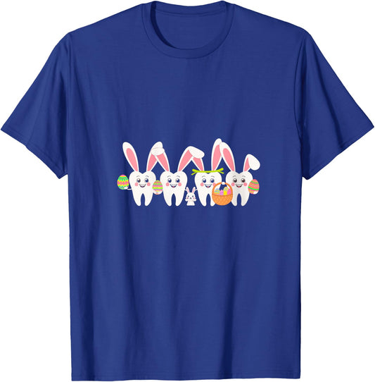 Women's Dental Assistant Teeth Easter Dental Squad Dentist Vibes V-Neck T-Shirt - T-Shirt | Royal