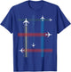 Retro 747 Airliner Contrail Vintage Aircraft Pilot T-Shirt - T-Shirt | Royal