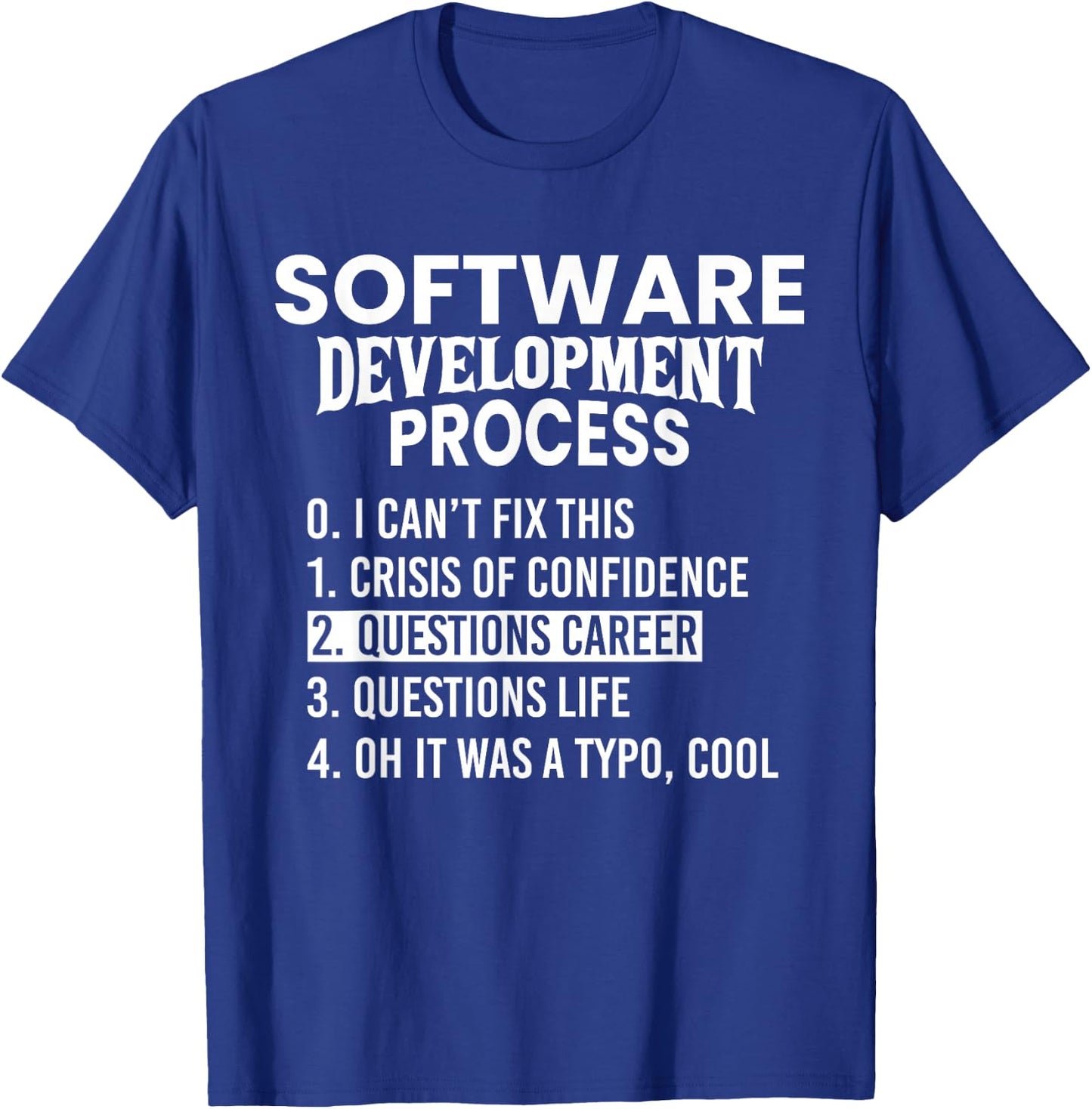 Software Development Process Python Coding and Design T-Shirt - T-Shirt | Royal