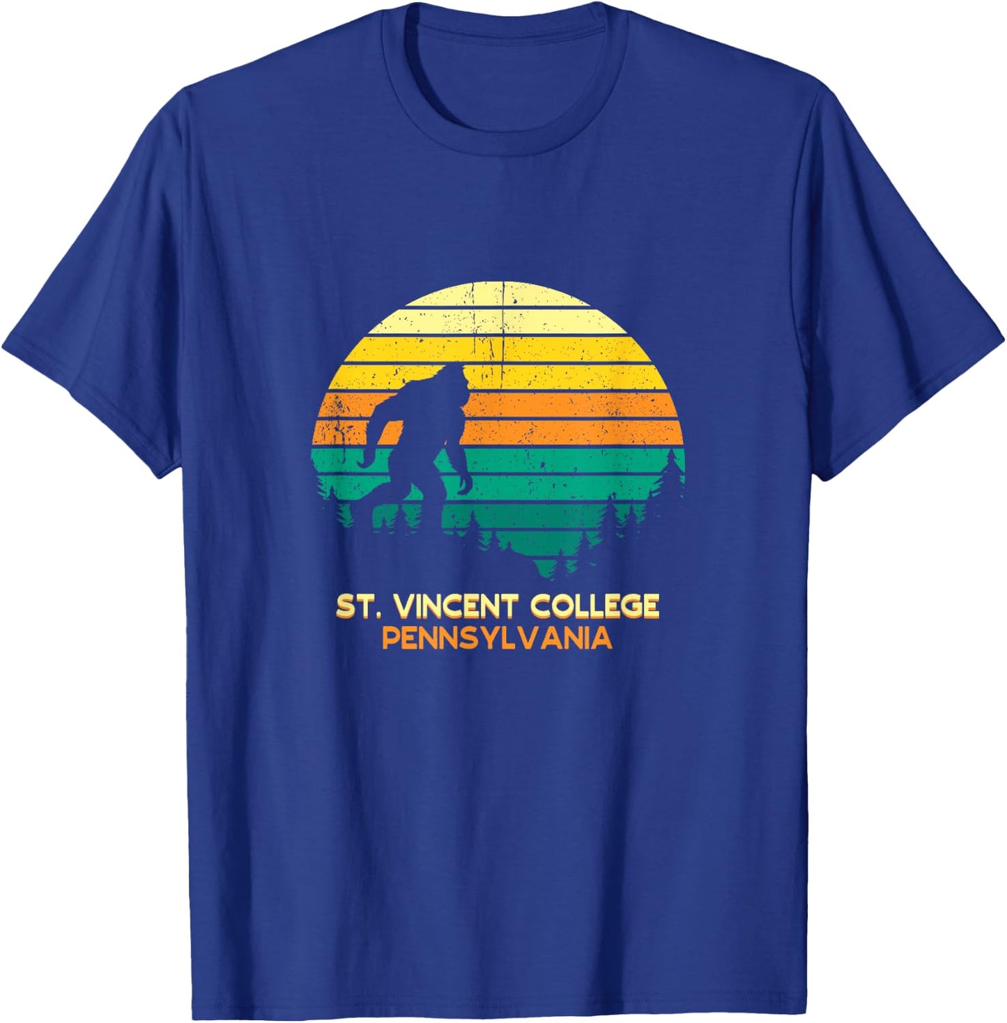 Retro St Vincent College, Pennsylvania Big foot Souvenir T-Shirt - T-Shirt | Royal