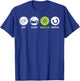 Funny Javascript - Eat Sleep React.js Repeat T-Shirt - T-Shirt | Royal