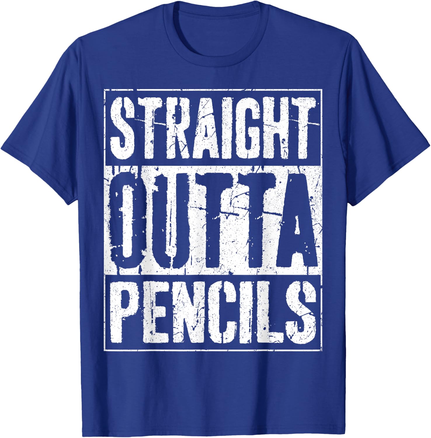Straight Outta Pencils Shirt Kids Boy Girl Graduation T-Shirt - T-Shirt | Royal