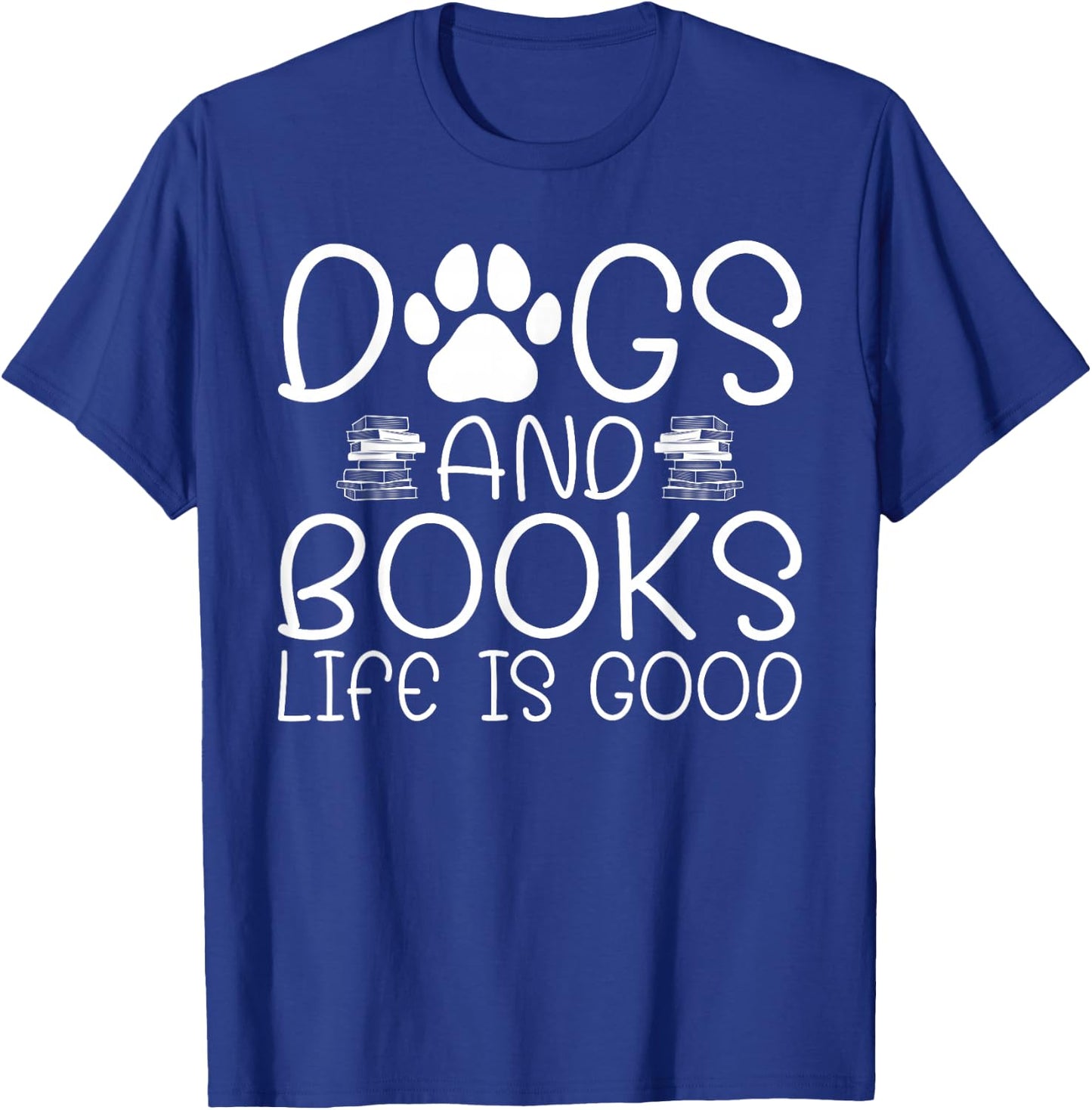 Reader Reading Book Lover Librarian Literature Bookworm Dog T-Shirt - T-Shirt | Royal