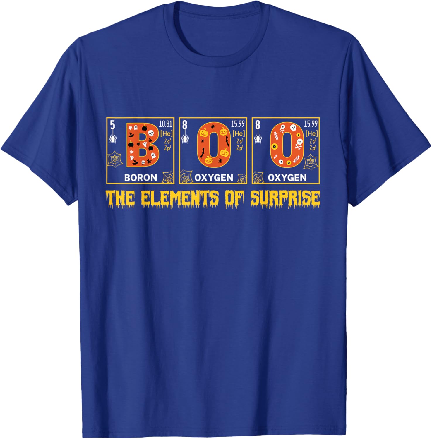 Halloween Boo School Chemistry Nerd Physics Pumpkin Gift T-Shirt - T-Shirt | Royal