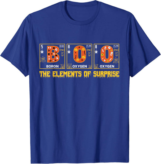 Halloween Boo School Chemistry Nerd Physics Pumpkin Gift T-Shirt - T-Shirt | Royal