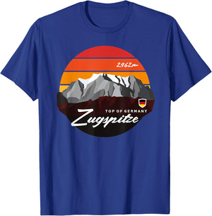 Germany Bavaria Zugspitze German Mountain Summit Souvenir T-Shirt - T-Shirt | Royal