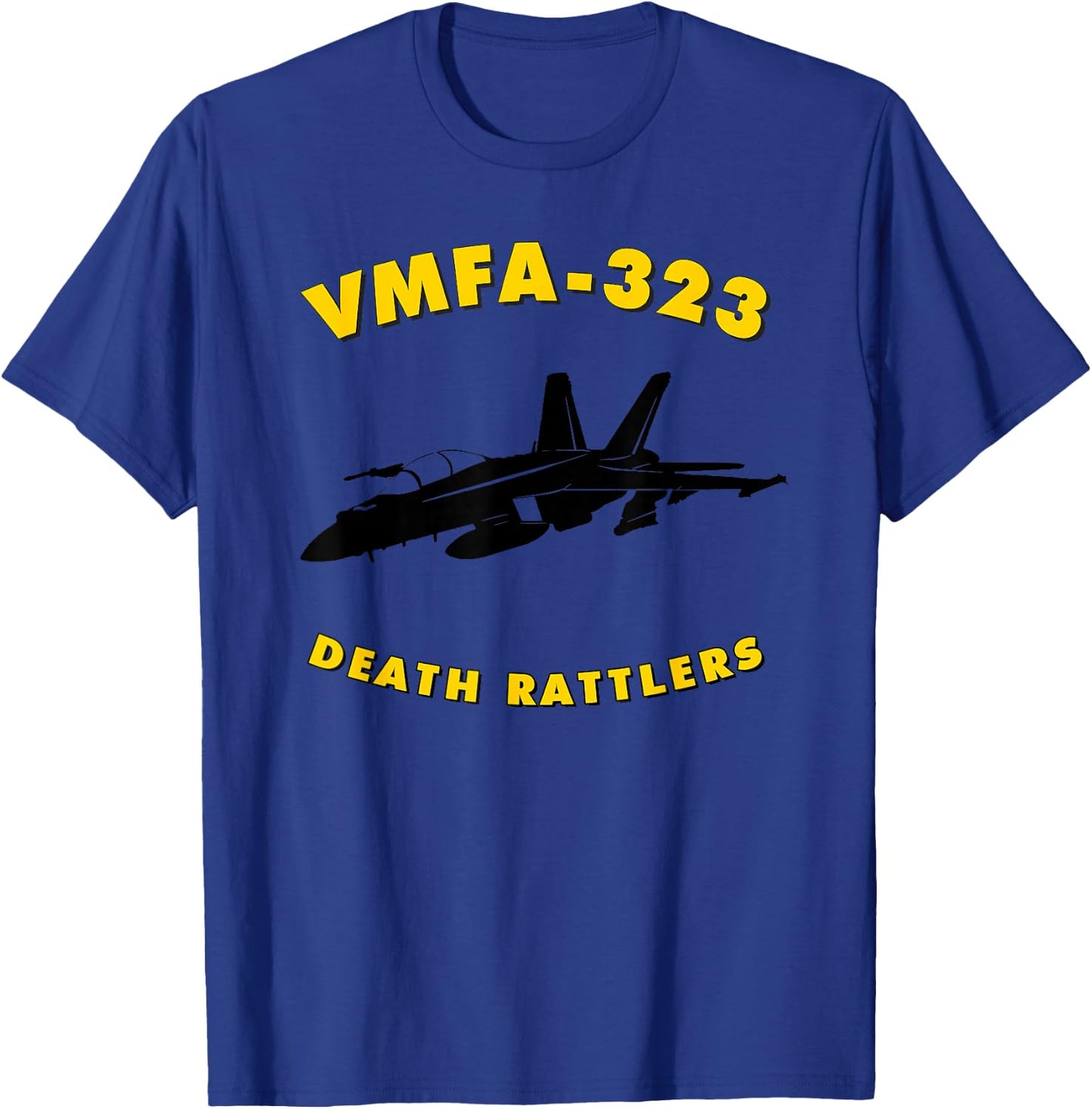VMFA-323 Fighter Attack Squadron F/A-18 Hornet Jet T-Shirt - T-Shirt | Royal