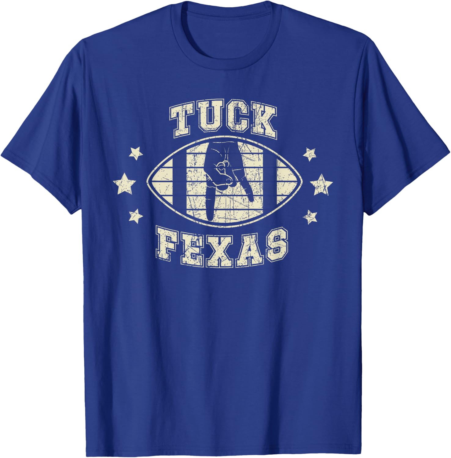 Tuck Fexas Horns Down Funny Beat Texas T-Shirt - T-Shirt | Royal