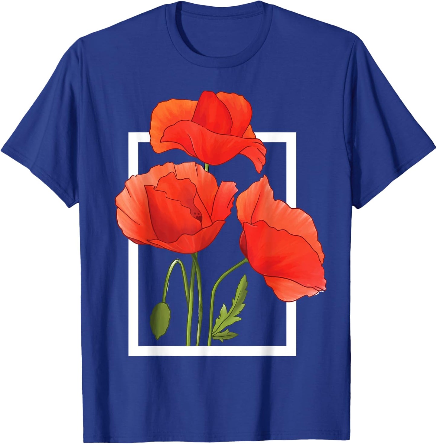 Poppy Flowers T-Shirt - T-Shirt | Royal