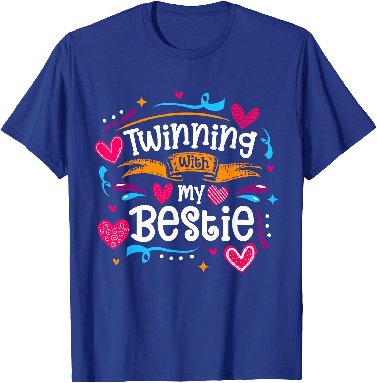 Twinning Bestie Twins Day Friends Matching T-Shirt - T-Shirt | Royal