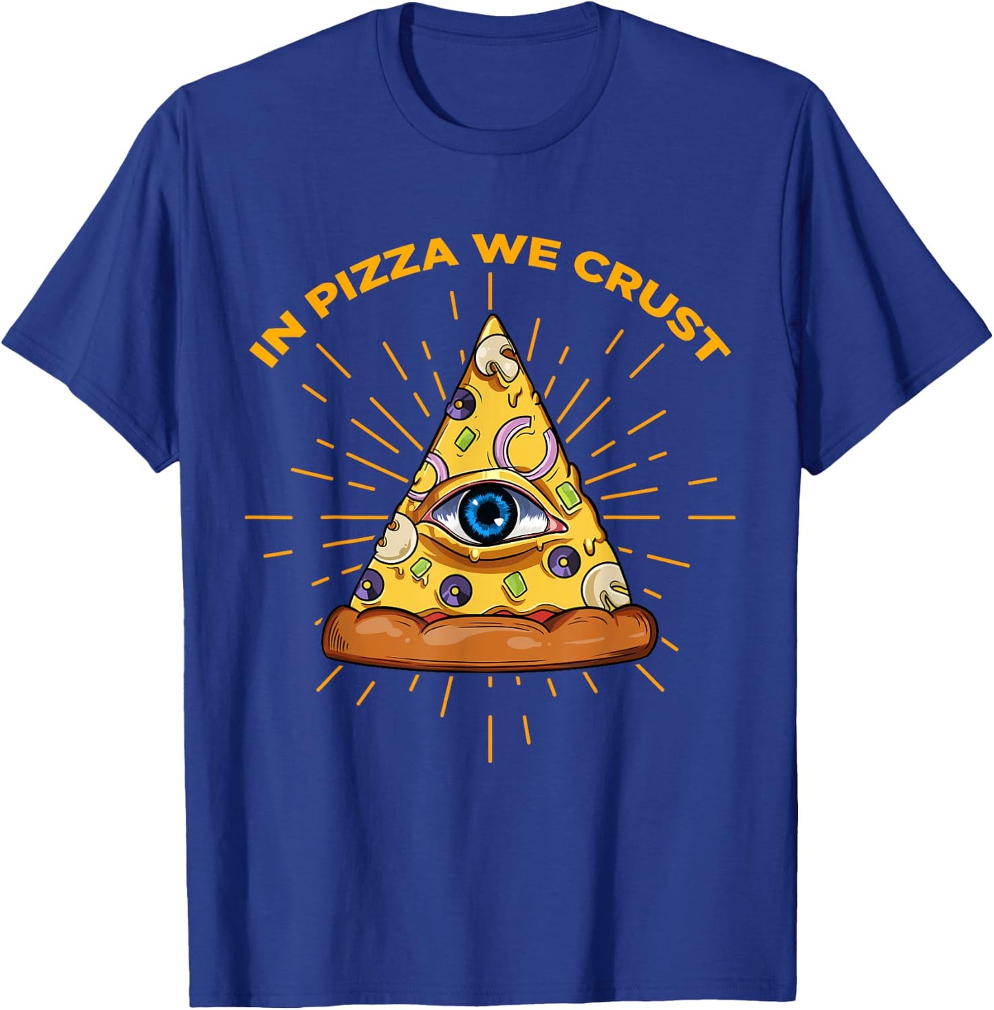 Freemasonry Pizza Vegan Illuminati All-Seeing Eye Food Lover T-Shirt - T-Shirt | Royal