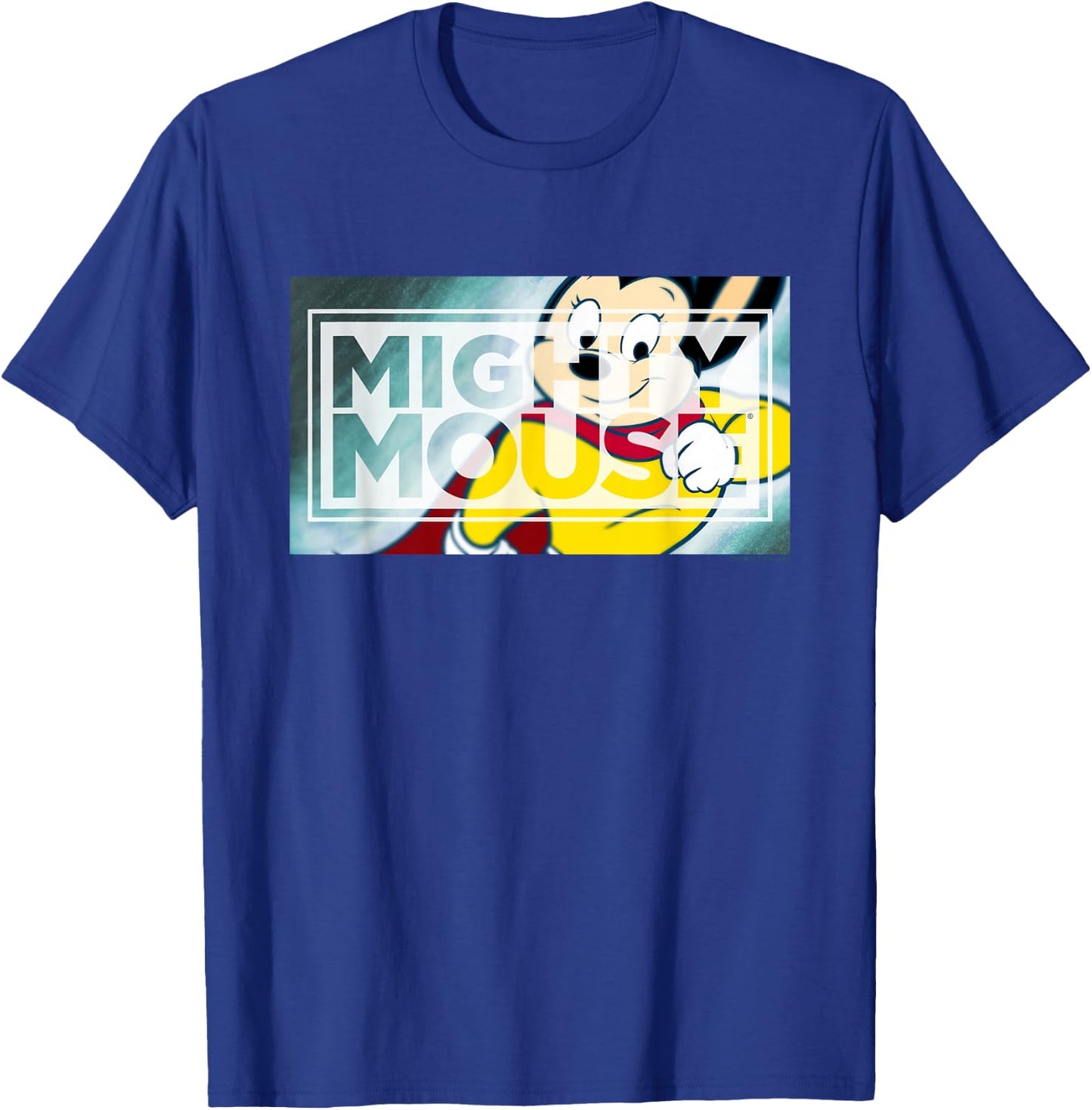 Mighty Mouse Mighty Rectangle T-Shirt - T-Shirt | Royal