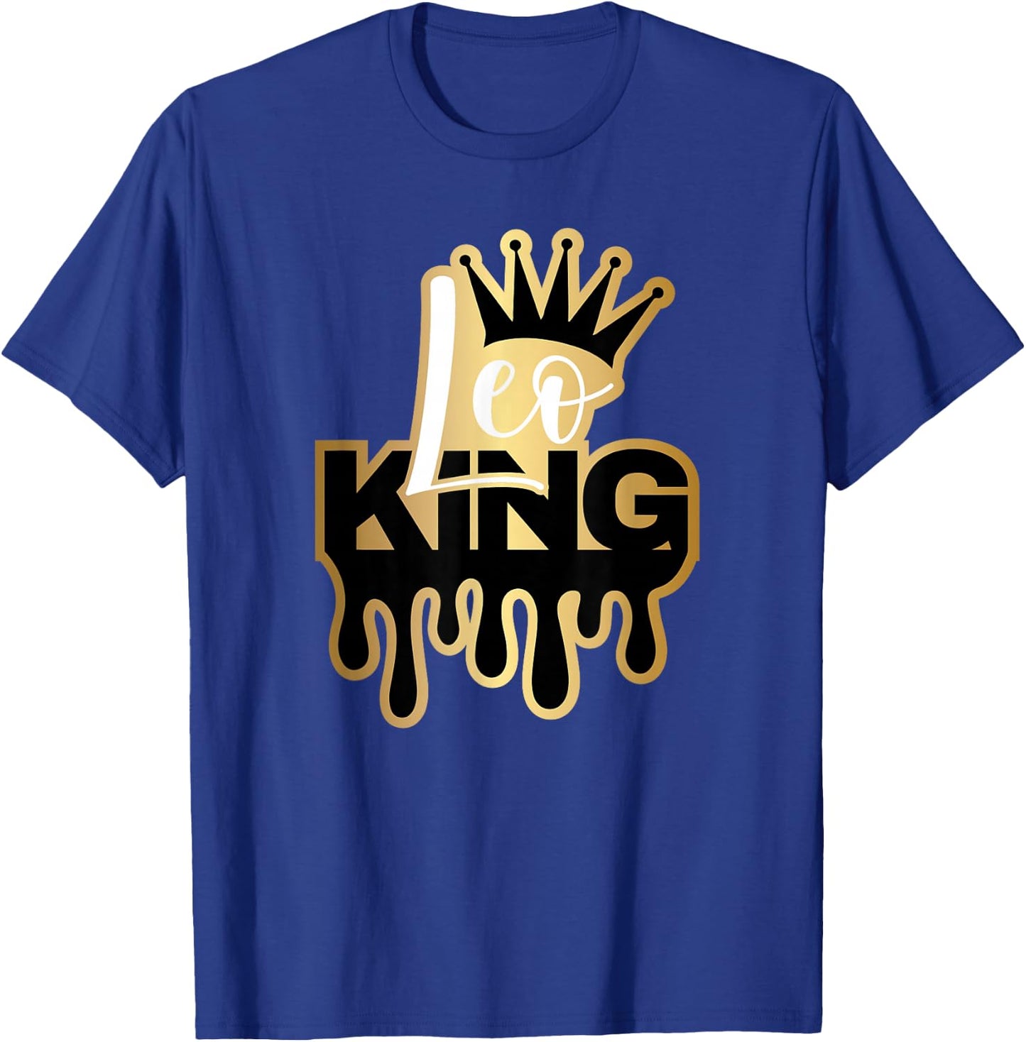 Dripping Leo King Zodiac T-Shirt - T-Shirt | Royal