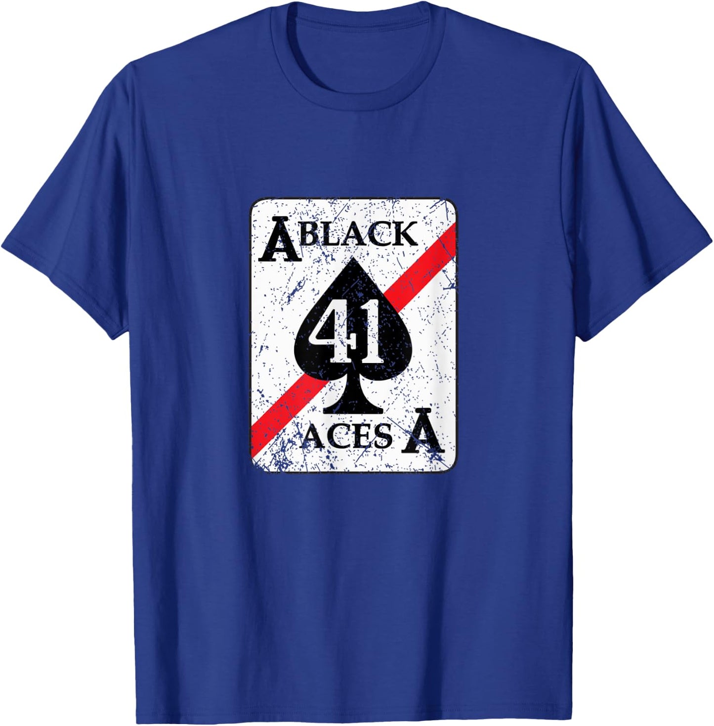 VFA-41 Black Aces Fighter Squadron Vintage Veterans Day Xmas T-Shirt - T-Shirt | Royal