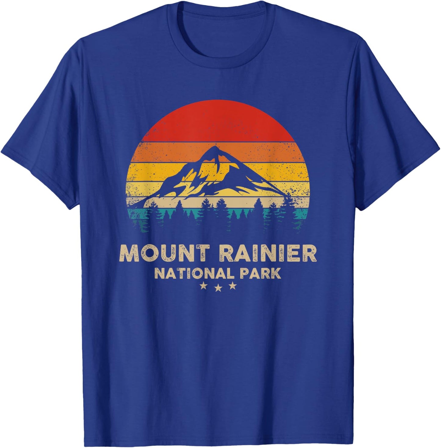 Mount Rainier - National Park Retro Souvenir T-Shirt - T-Shirt | Royal
