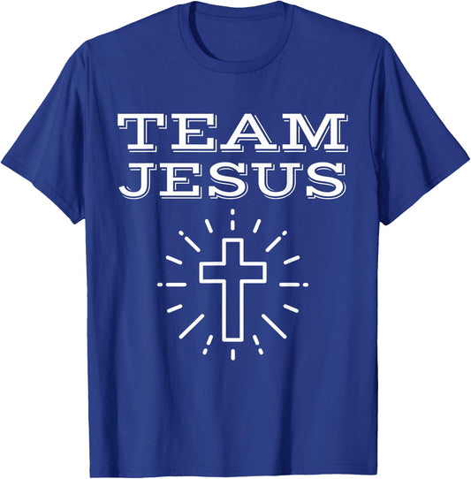Team Jesus Fun Christian Men Women Kids Funny T-Shirt - T-Shirt | Royal