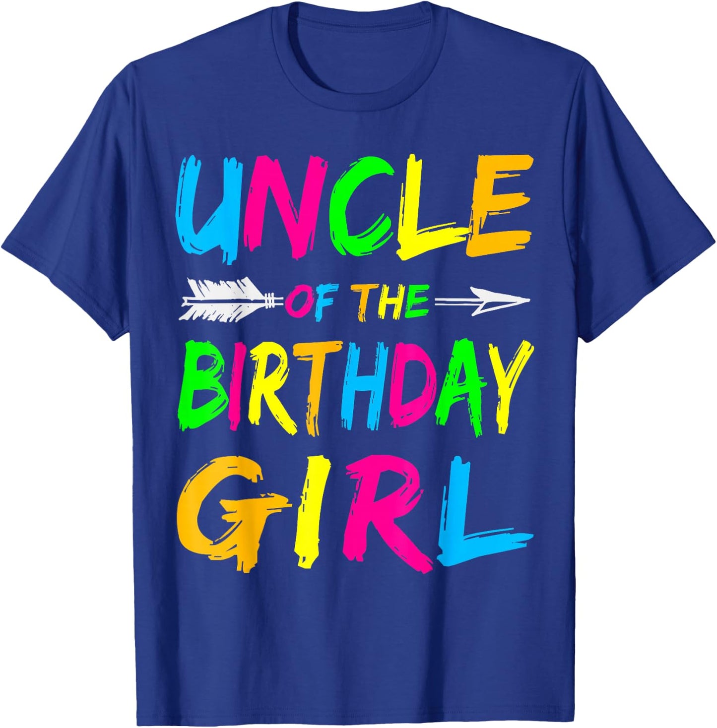 Uncle of the Birthday Girl Retro 80's Party Shirt T-Shirt - T-Shirt | Royal