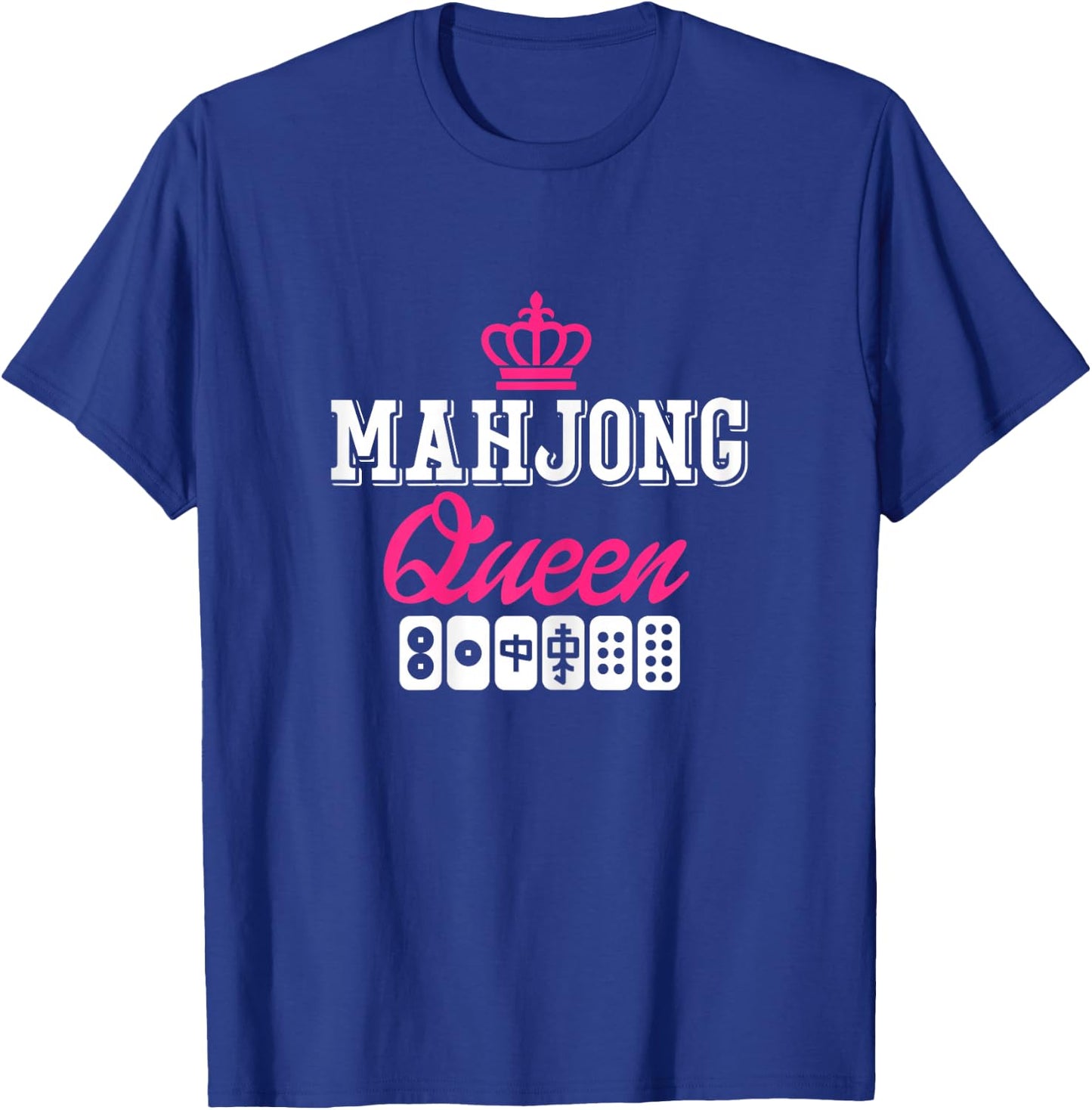Mahjong Queen Board Game Player Mah-Jongg Solitaire China T-Shirt - T-Shirt | Royal
