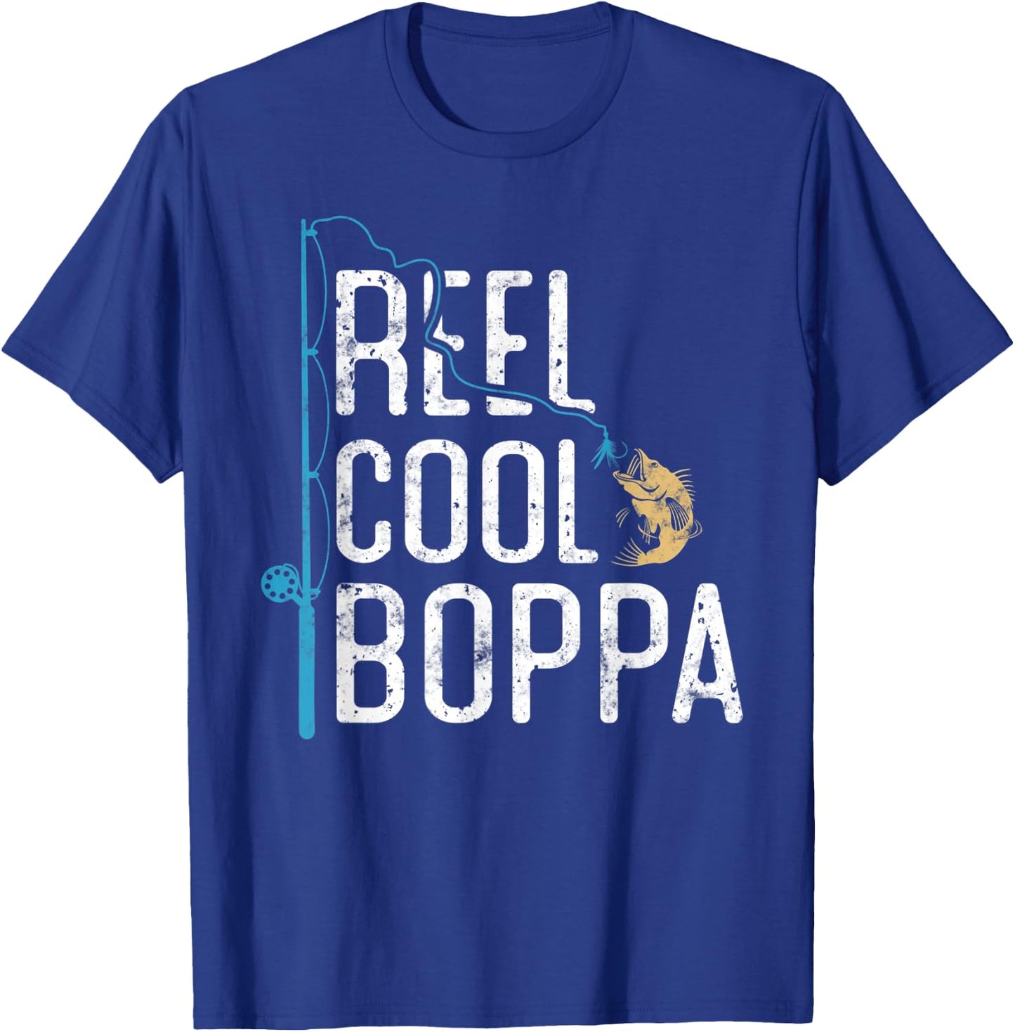 Reel Cool Boppa vintage funny fishing rod Gift Boppa T-Shirt - T-Shirt | Royal