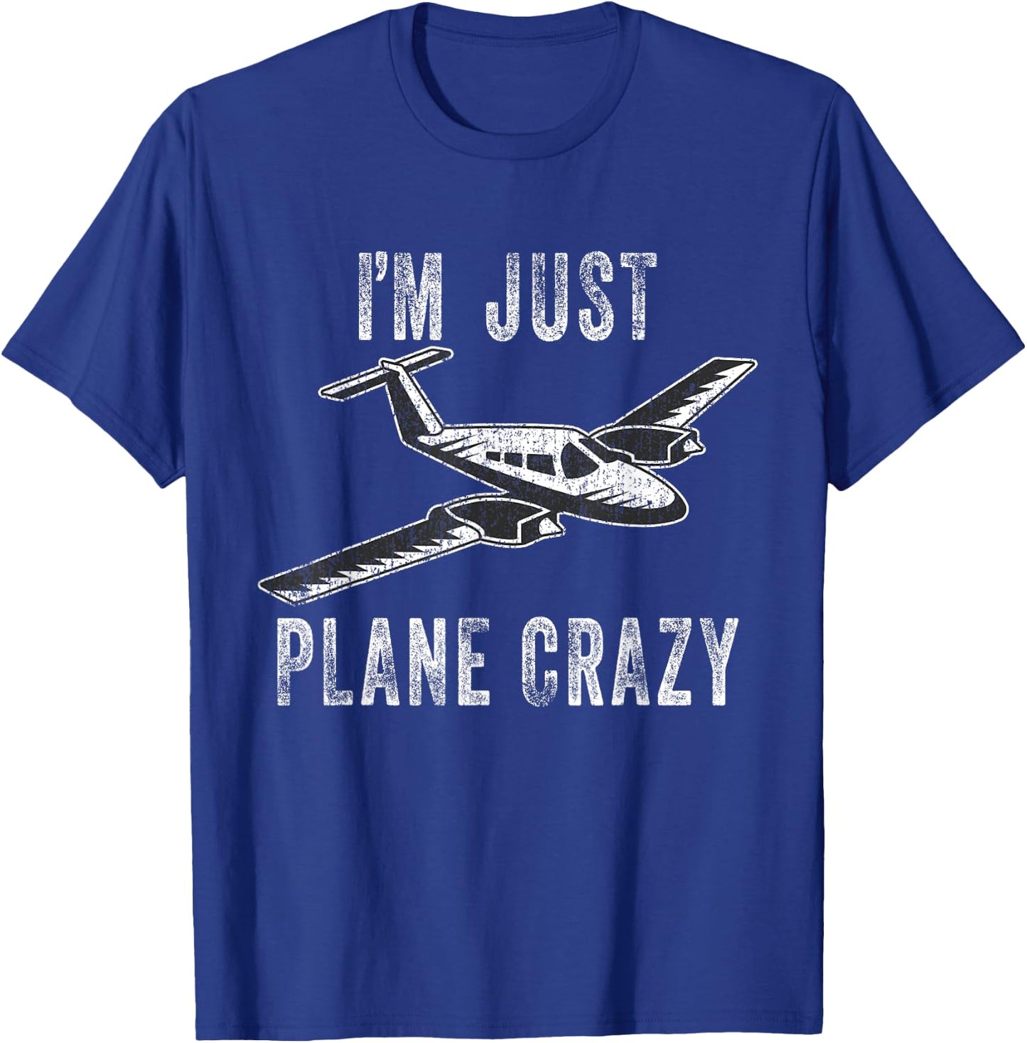 I'm Just Plane Crazy - Funny Airplanes Aircrafts Pilots Kids T-Shirt - T-Shirt | Royal
