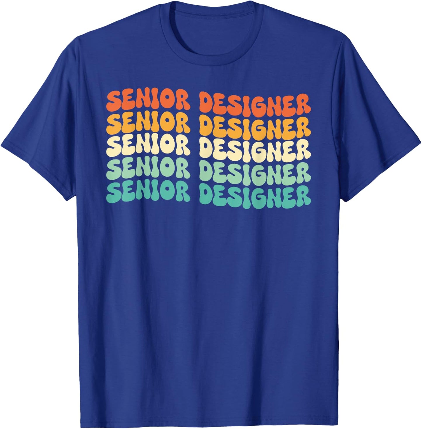 Groovy Senior Designer Job Title T-Shirt - T-Shirt | Royal