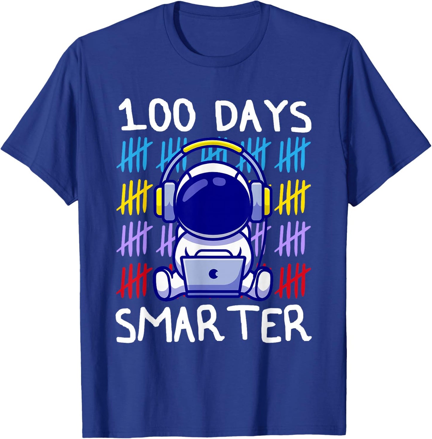 100 Day Smarter shirt 100 Day Online school Astronaut Lovers T-Shirt - T-Shirt | Royal
