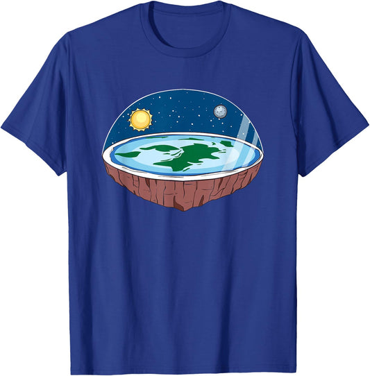 Flat Earth Ice Wall Shirt Flat Theory Society T-Shirt - T-Shirt | Royal