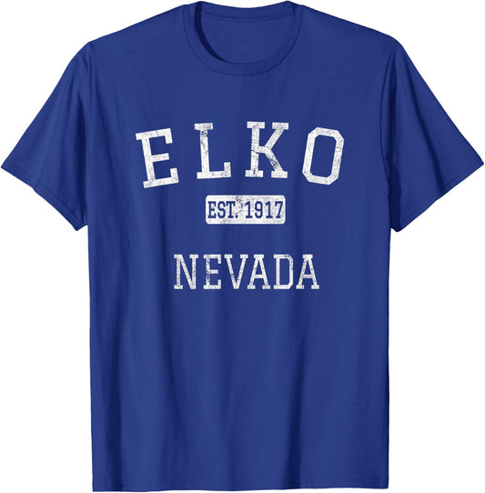 Elko Nevada NV Vintage T-Shirt - T-Shirt | Royal