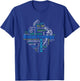 Word cloud biotech with microscope, pipette and dna T-Shirt - T-Shirt | Royal