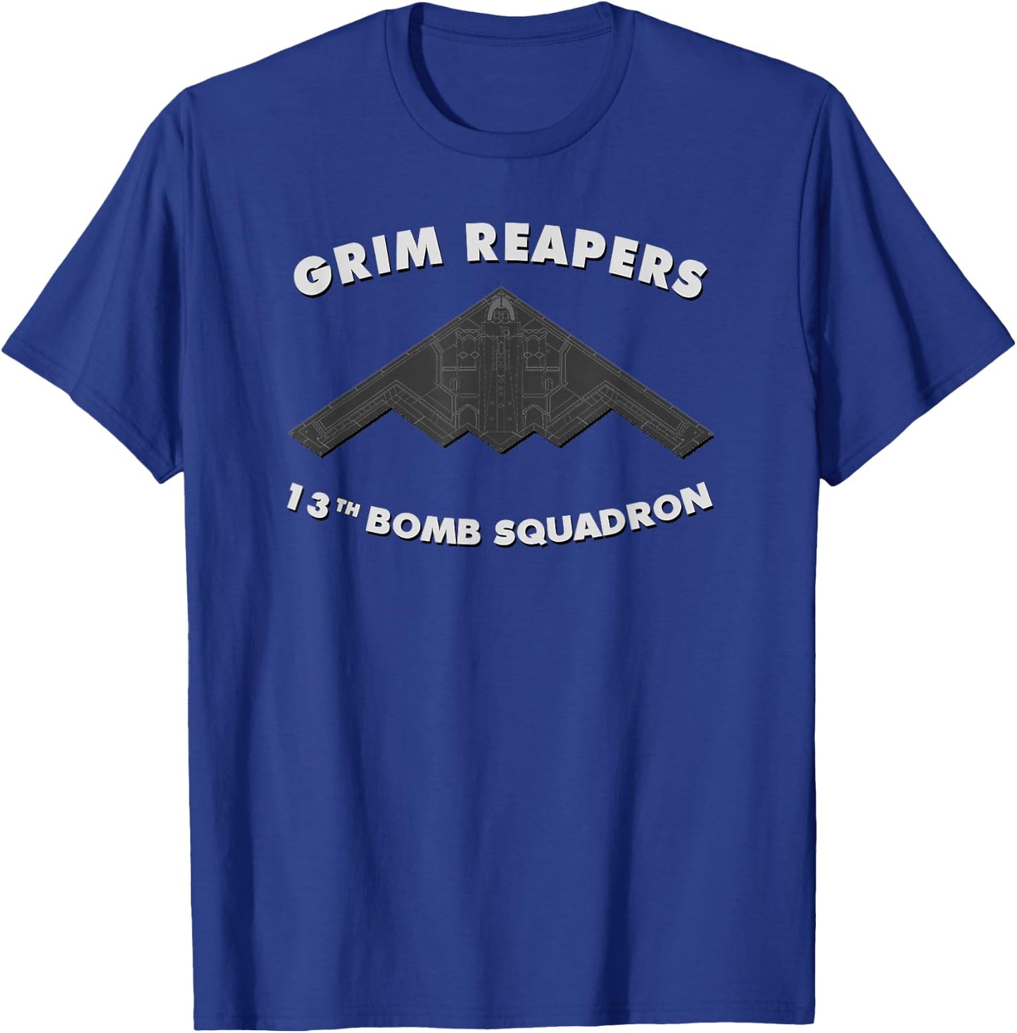 13th Bomb Squadron "Grim Reapers" B-2 Spirit Bomber T-Shirt - T-Shirt | Royal