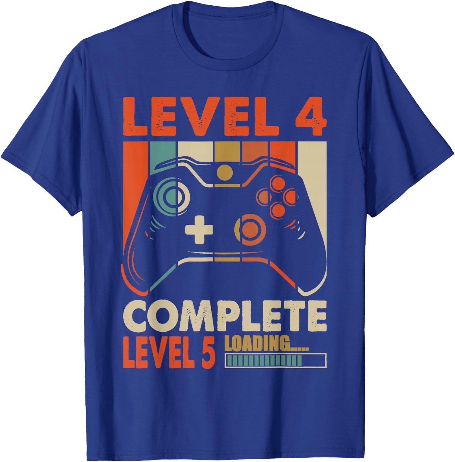 Vintage 4th Year Wedding Anniversary Funny Level 4 Complete T-Shirt - T-Shirt | Royal