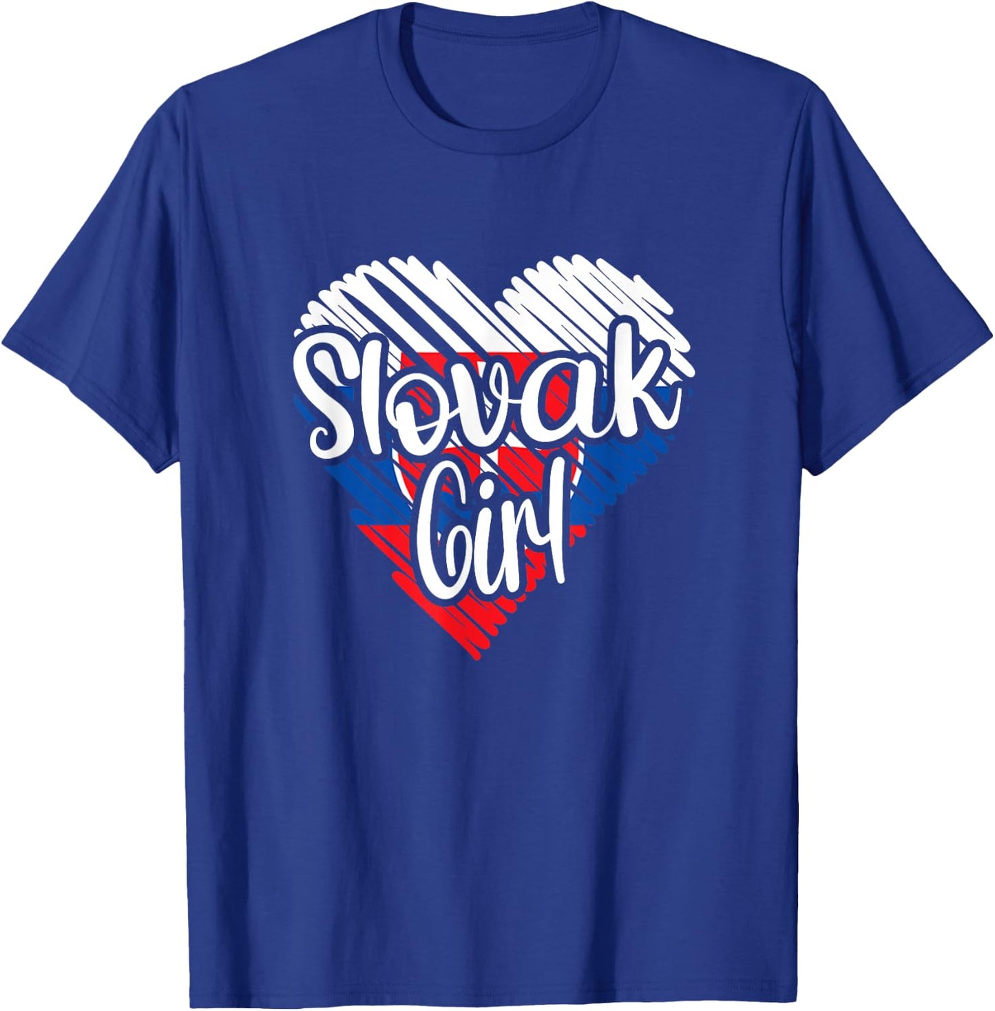 Slovakia For Girl Slovak Heart Flag Slovakia T-Shirt - T-Shirt | Royal