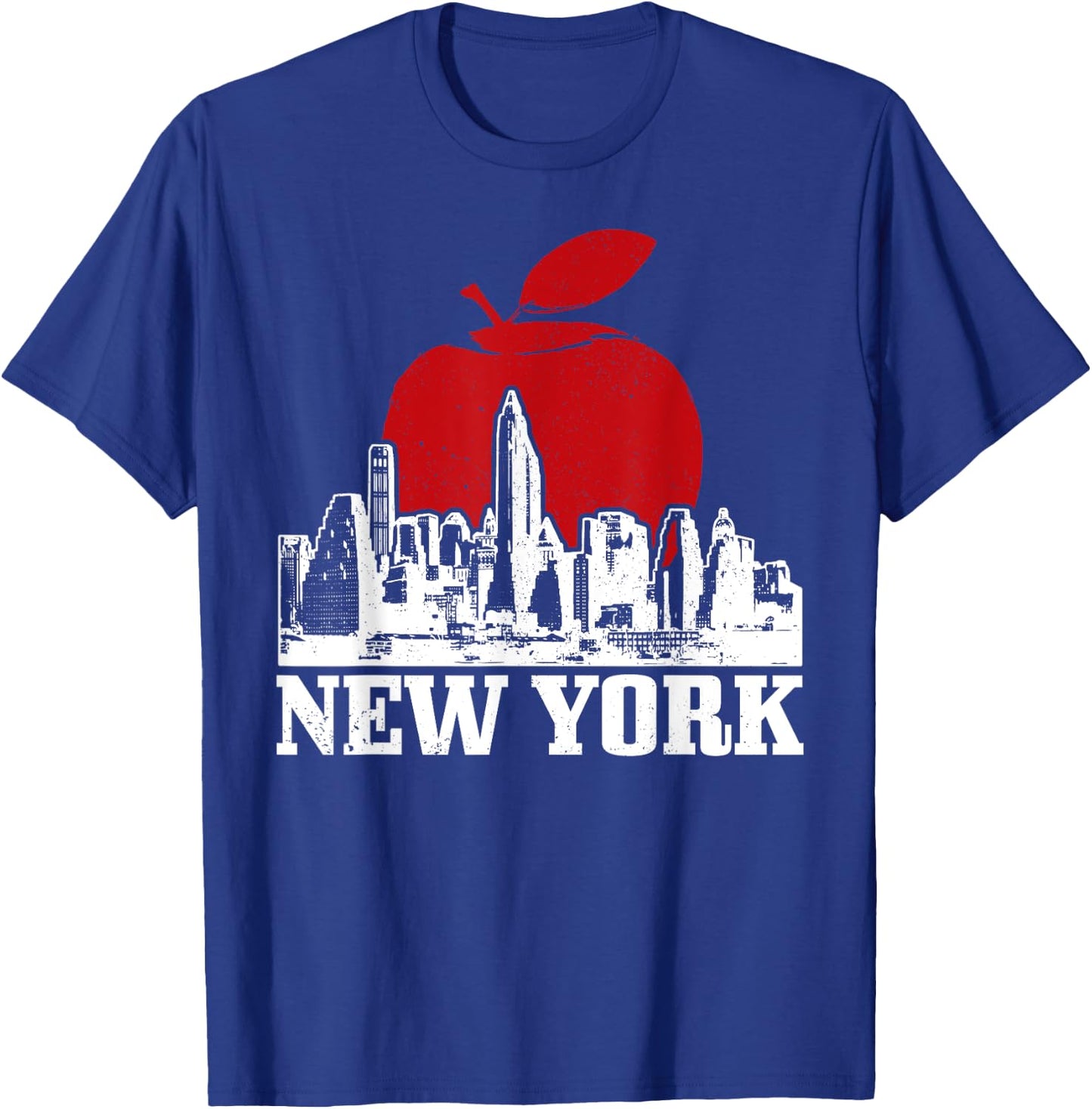 New York City Skyline Big Apple NYC NY Manhattan Souvenir T-Shirt - T-Shirt | Royal