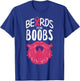 Beards For Boobs Funny Breast Cancer Awareness Support Men T-Shirt - T-Shirt | Royal