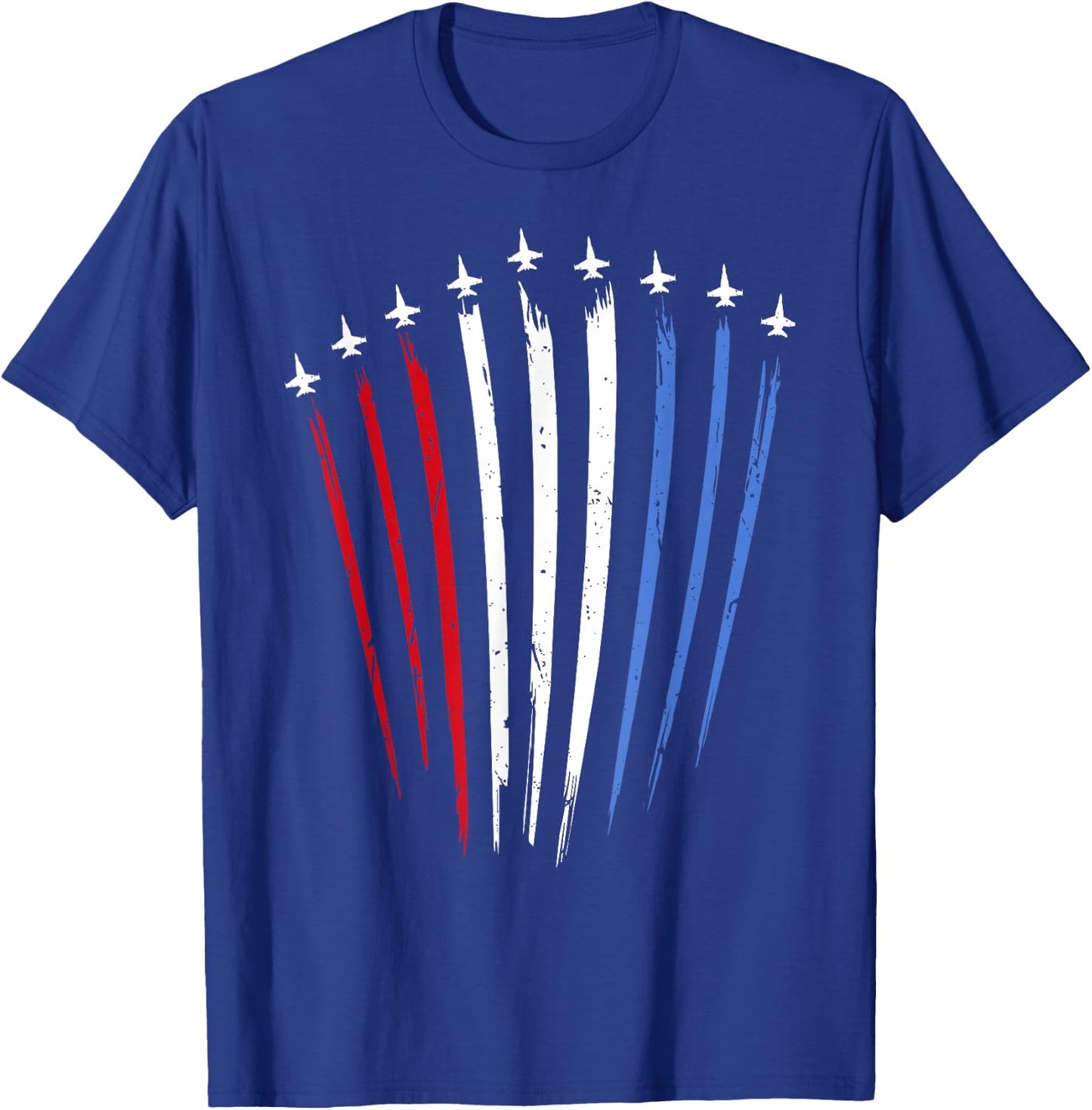 Red White Blue Air Force Planes T-Shirt - T-Shirt | Royal