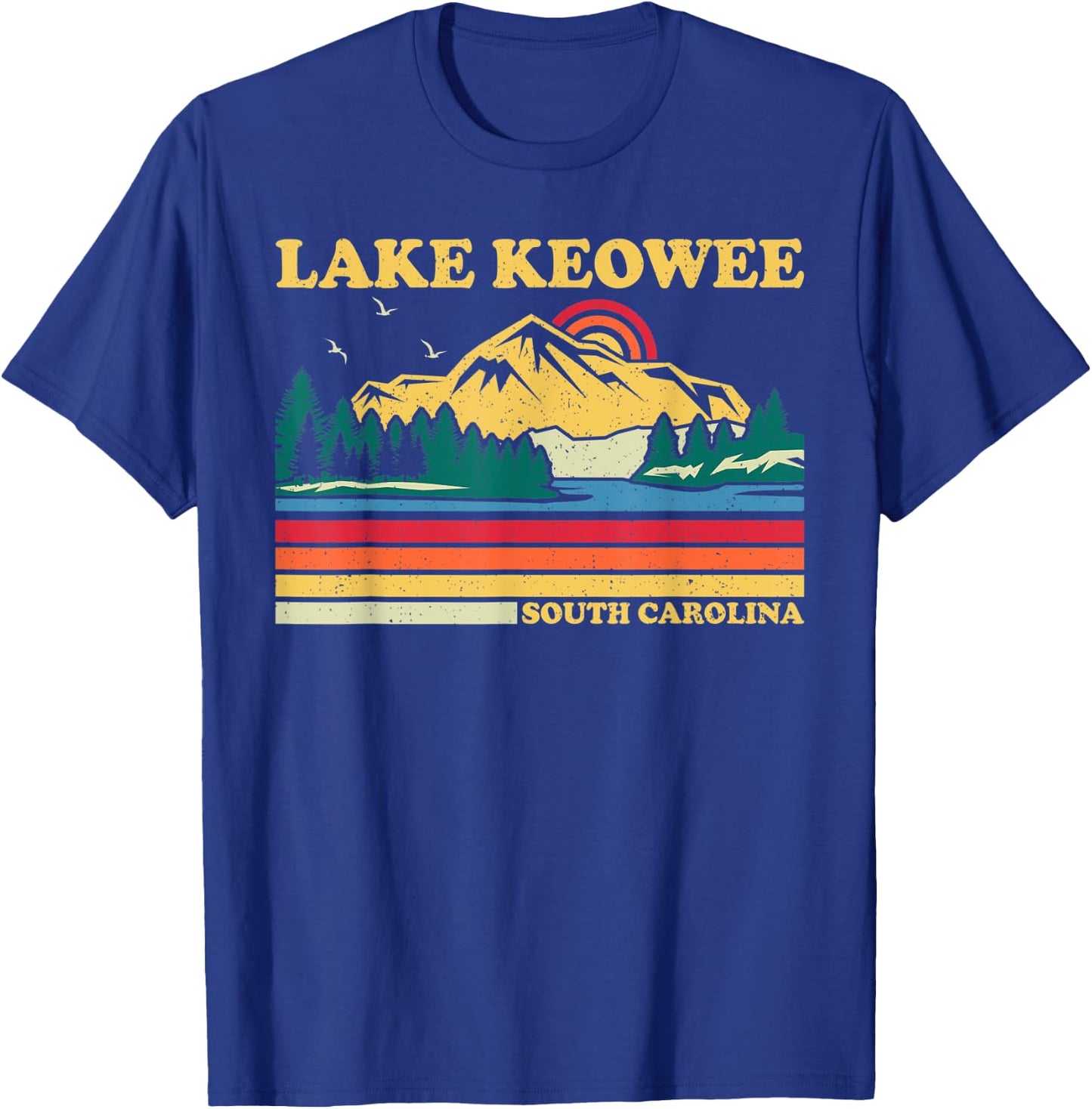 Vintage Retro Family Vacation South Carolina Keowee Lake T-Shirt - T-Shirt | Royal
