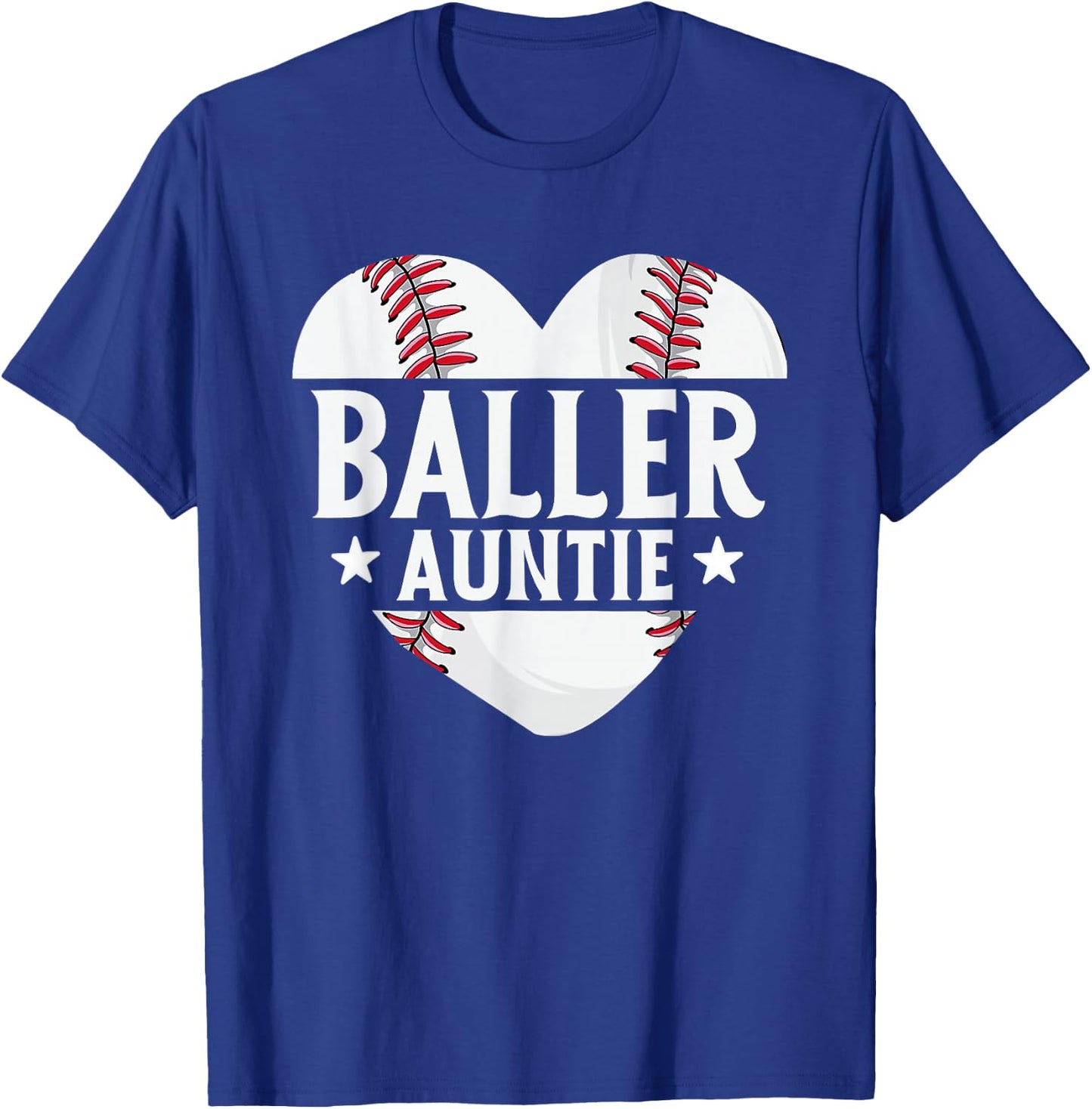 Baseball Aunt Gifts Baller Auntie Mother's Day Mom Women T-Shirt - T-Shirt | Royal