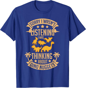 Dino Chicken Nugget Dinosaur Nugs Veggie Funny T-Shirt - T-Shirt | Royal