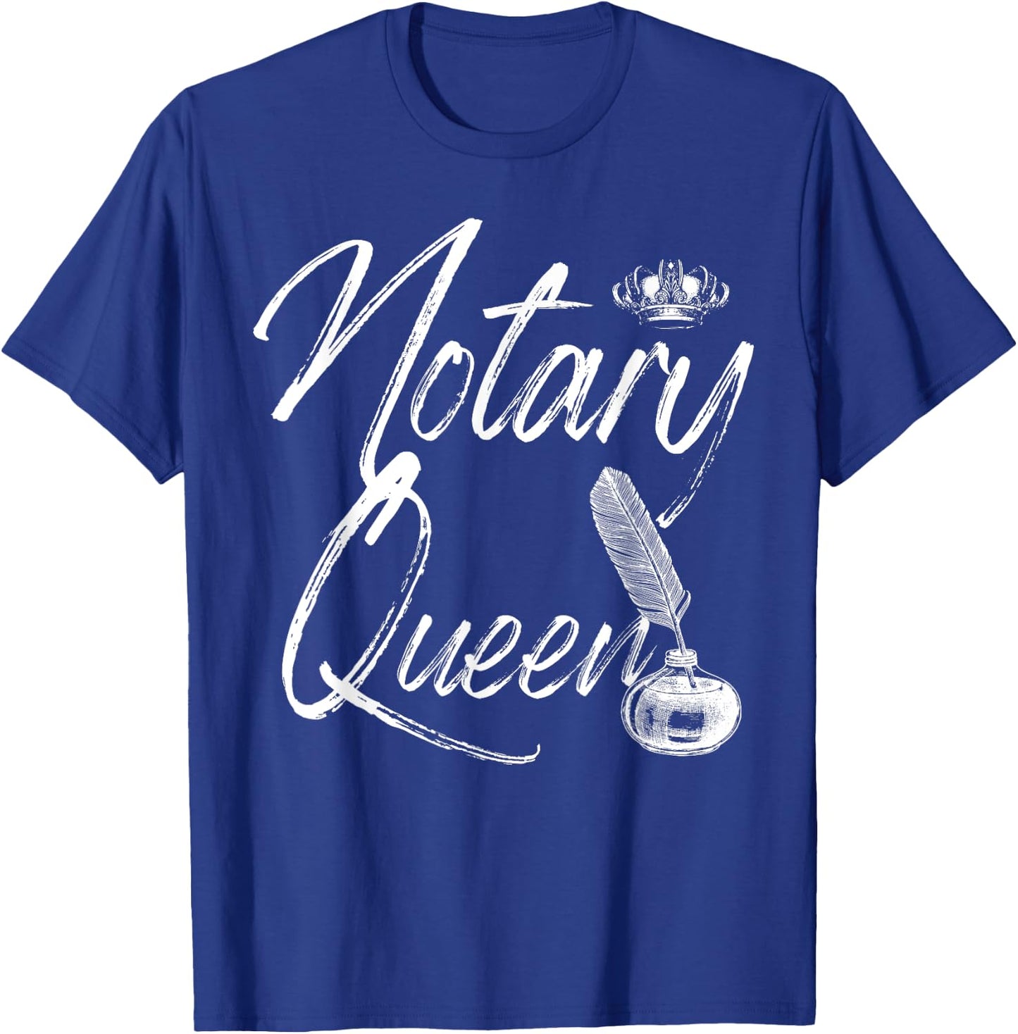 Notary Queen Notarize Funny Notary Public Signer Oath T-Shirt - T-Shirt | Royal