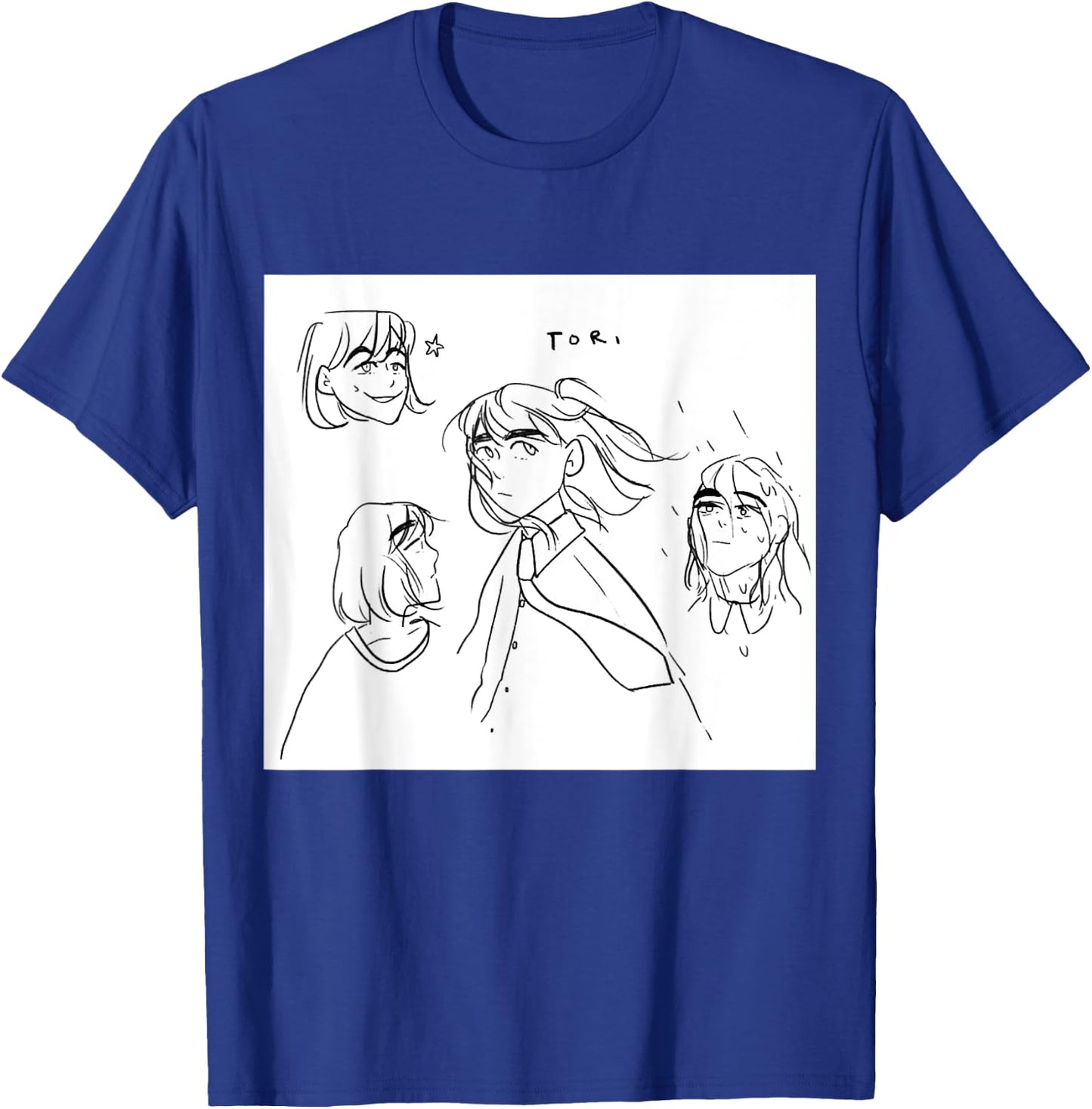 Tori Spring Sketches, Present For Tori's Fan, Drawing Lover T-Shirt - T-Shirt | Royal