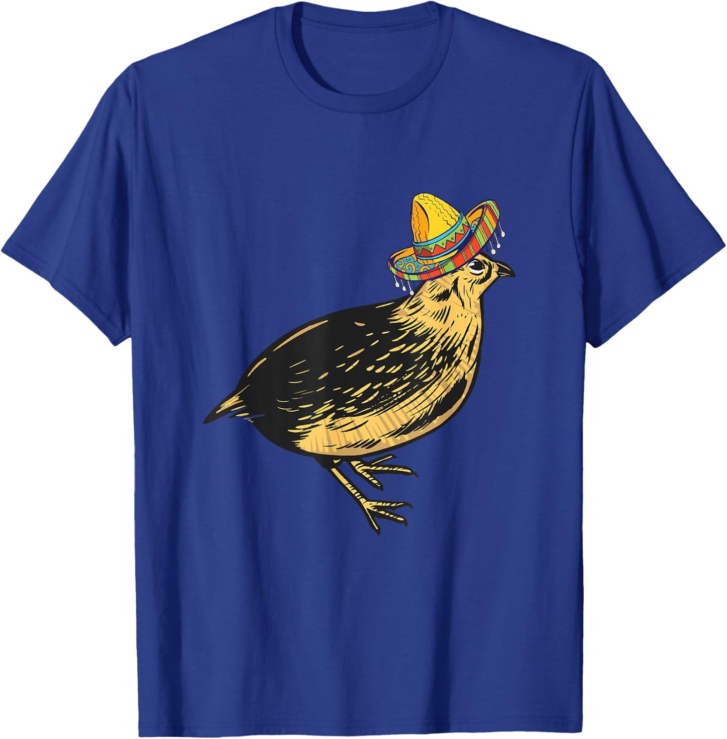 Quail Bird Sombrero Costume Mexico Cinco De Mayo Fiesta T-Shirt - T-Shirt | Royal