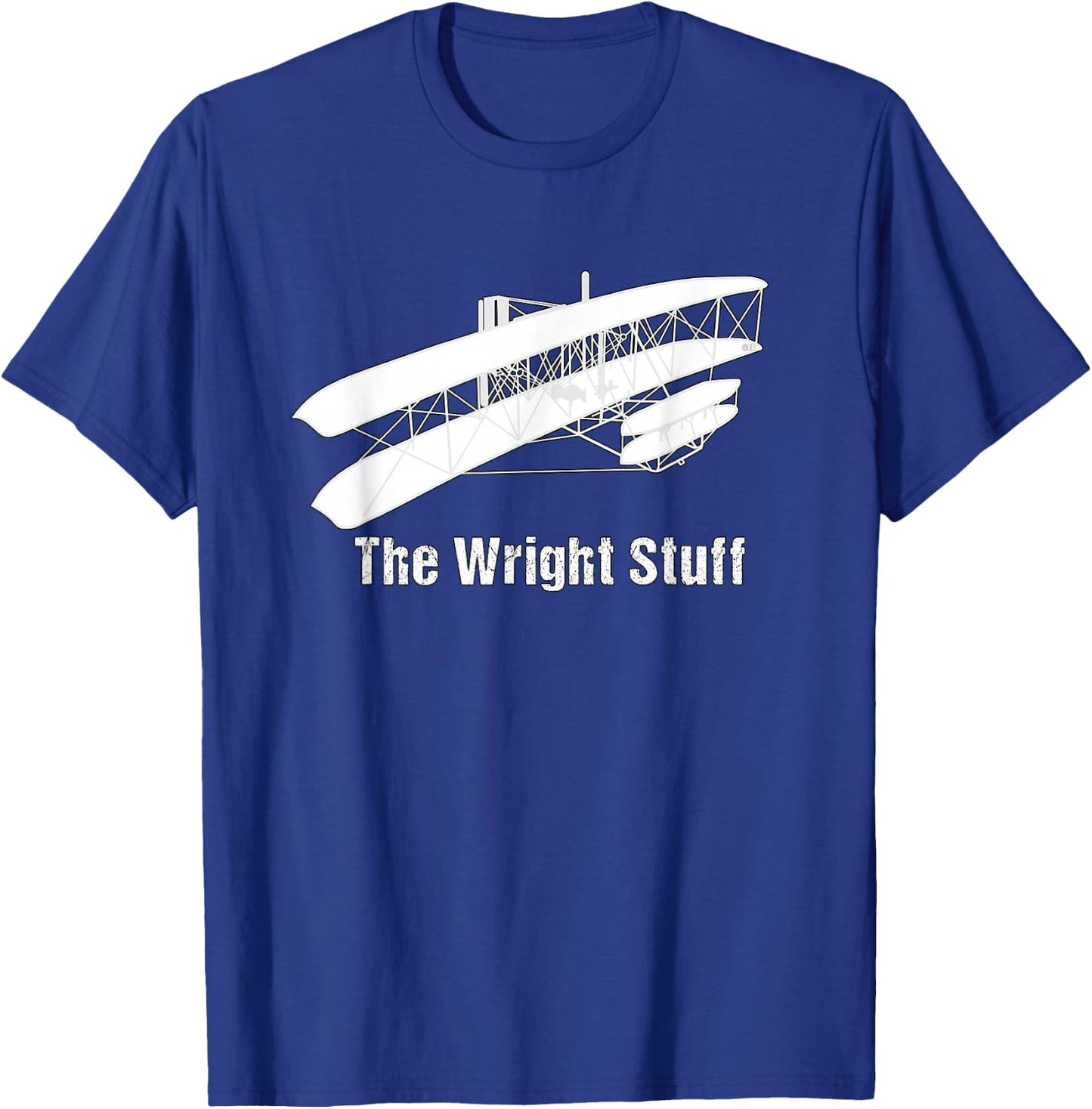 Funny Aviation Shirts-The Wright Stuff Pilot AvGeek Airplane T-Shirt - T-Shirt | Royal