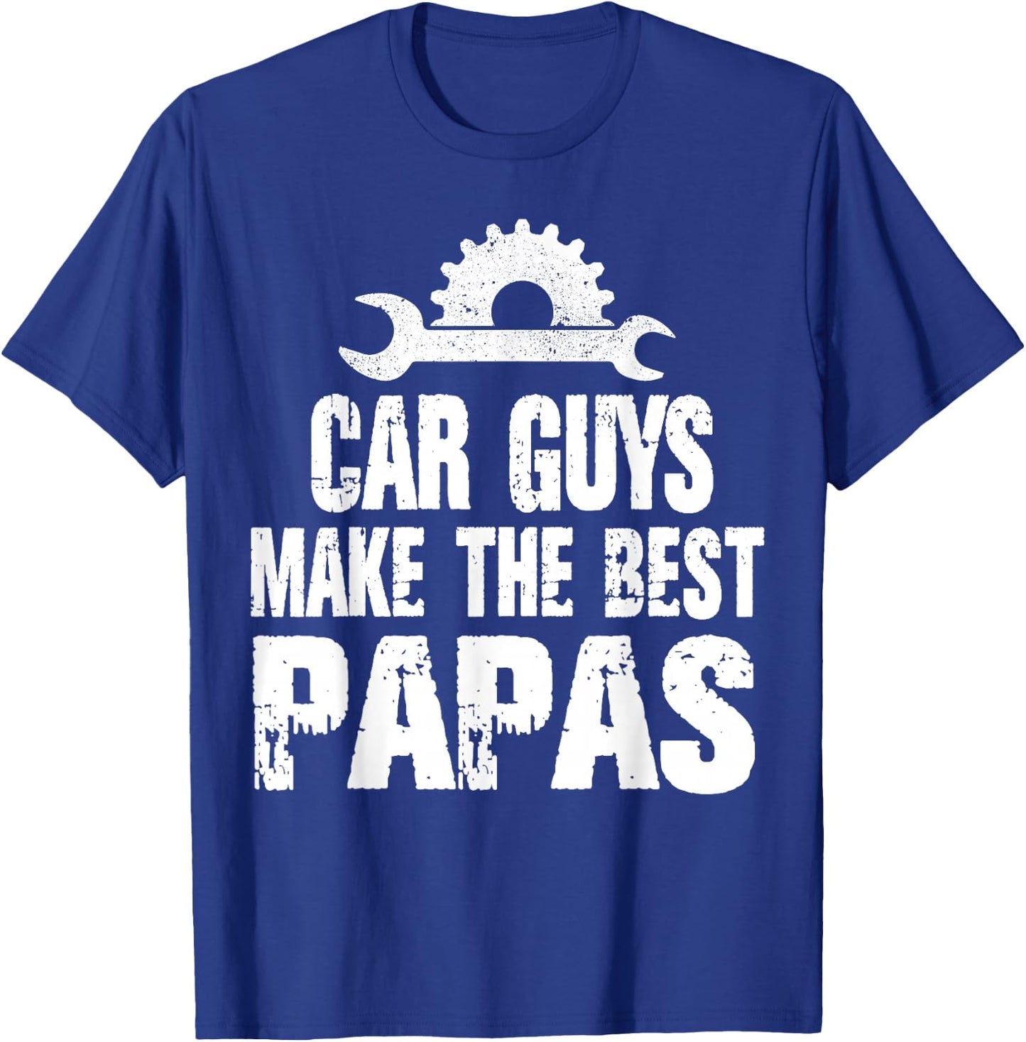 Proud Papa Car Guys Make The Best Brother Mechanic Crew T-Shirt - T-Shirt | Royal