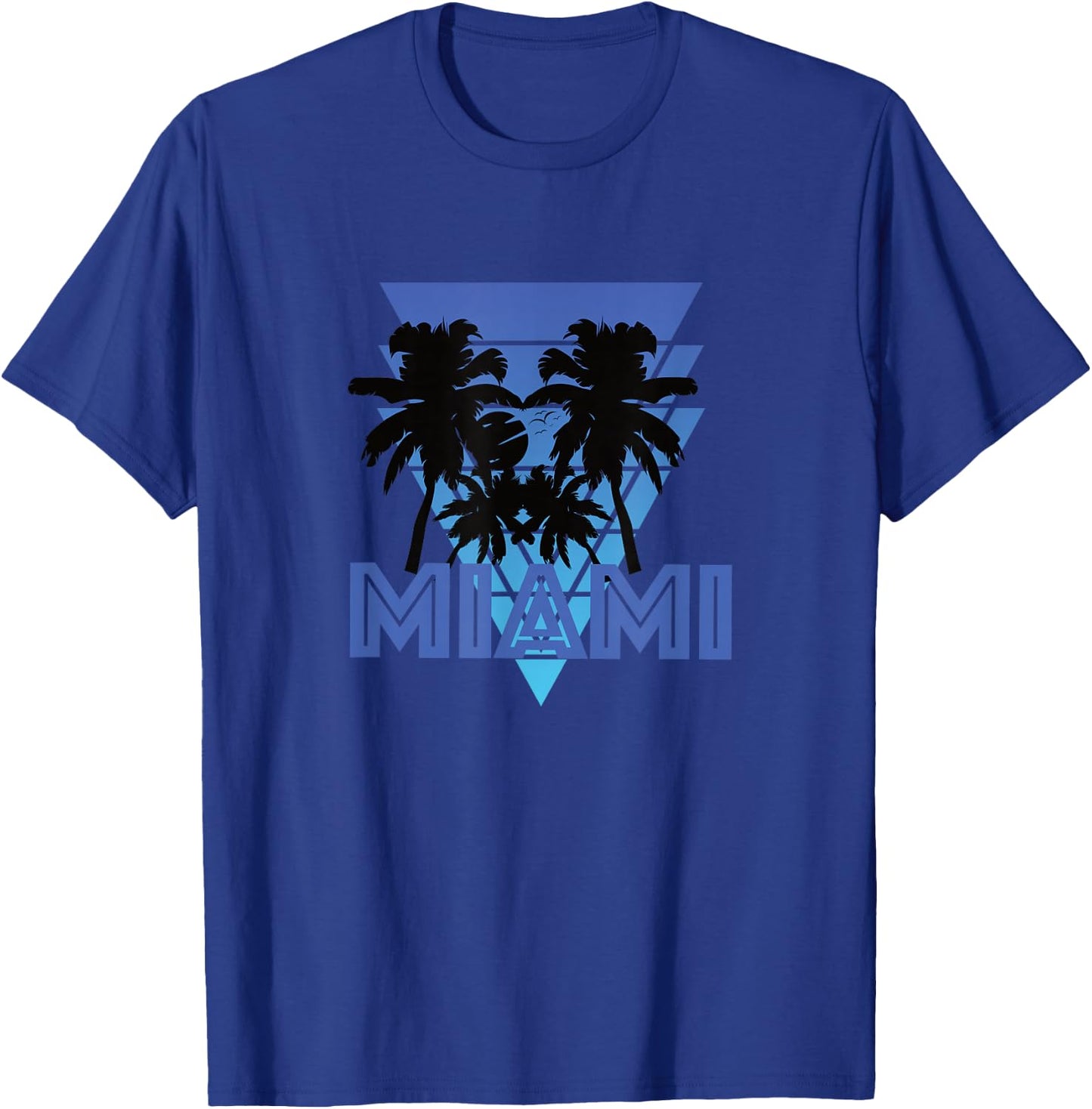 Retro Florida MIAMI vintage palm trees T-Shirt - T-Shirt | Royal