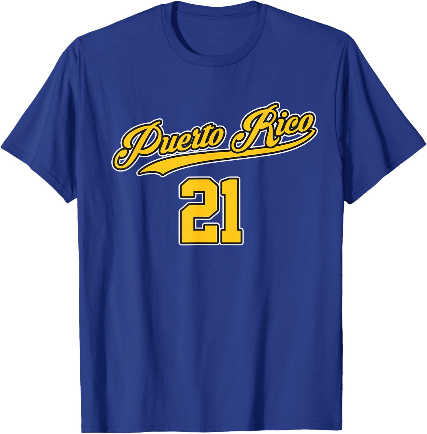 Puerto Rico Baseball 21 Santurce Boricua Baseball Fans T-Shirt - T-Shirt | Royal