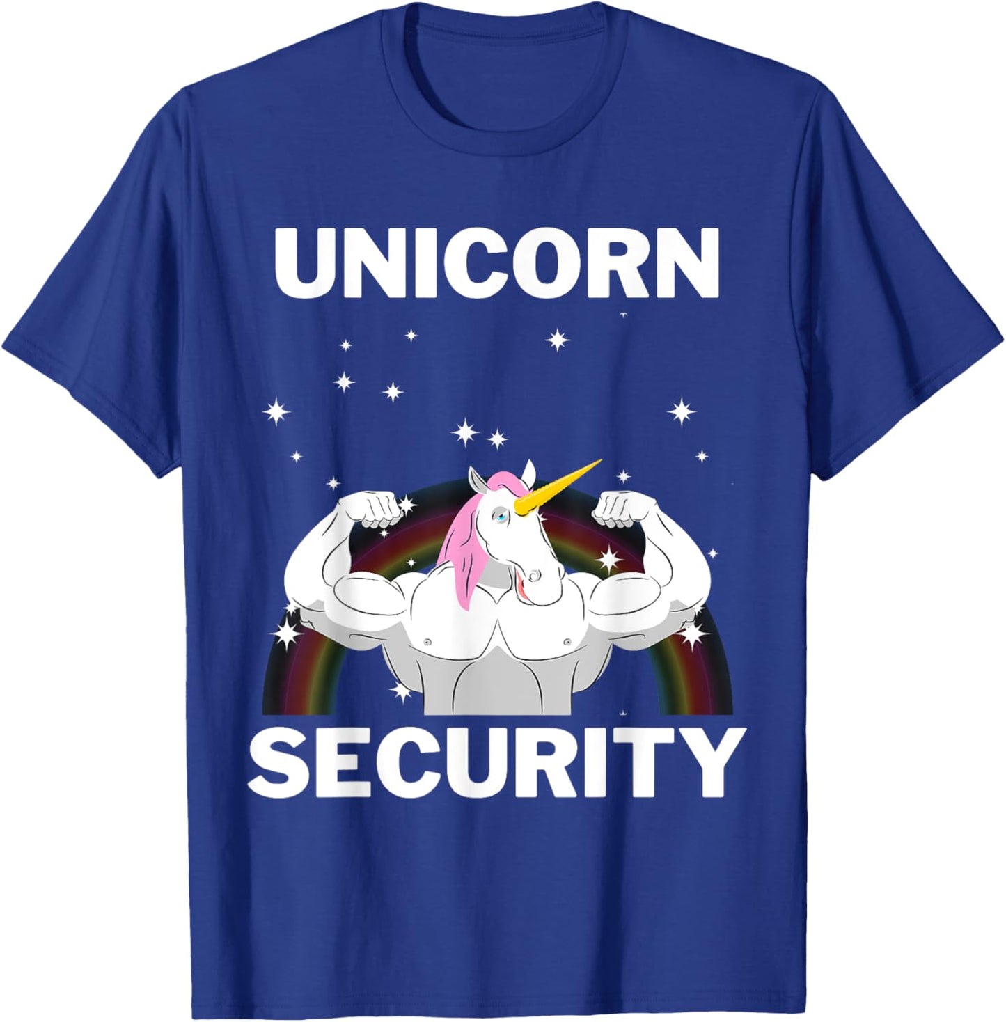 Unicorn Security Funny Gift Buff Strong T-Shirt - T-Shirt | Royal
